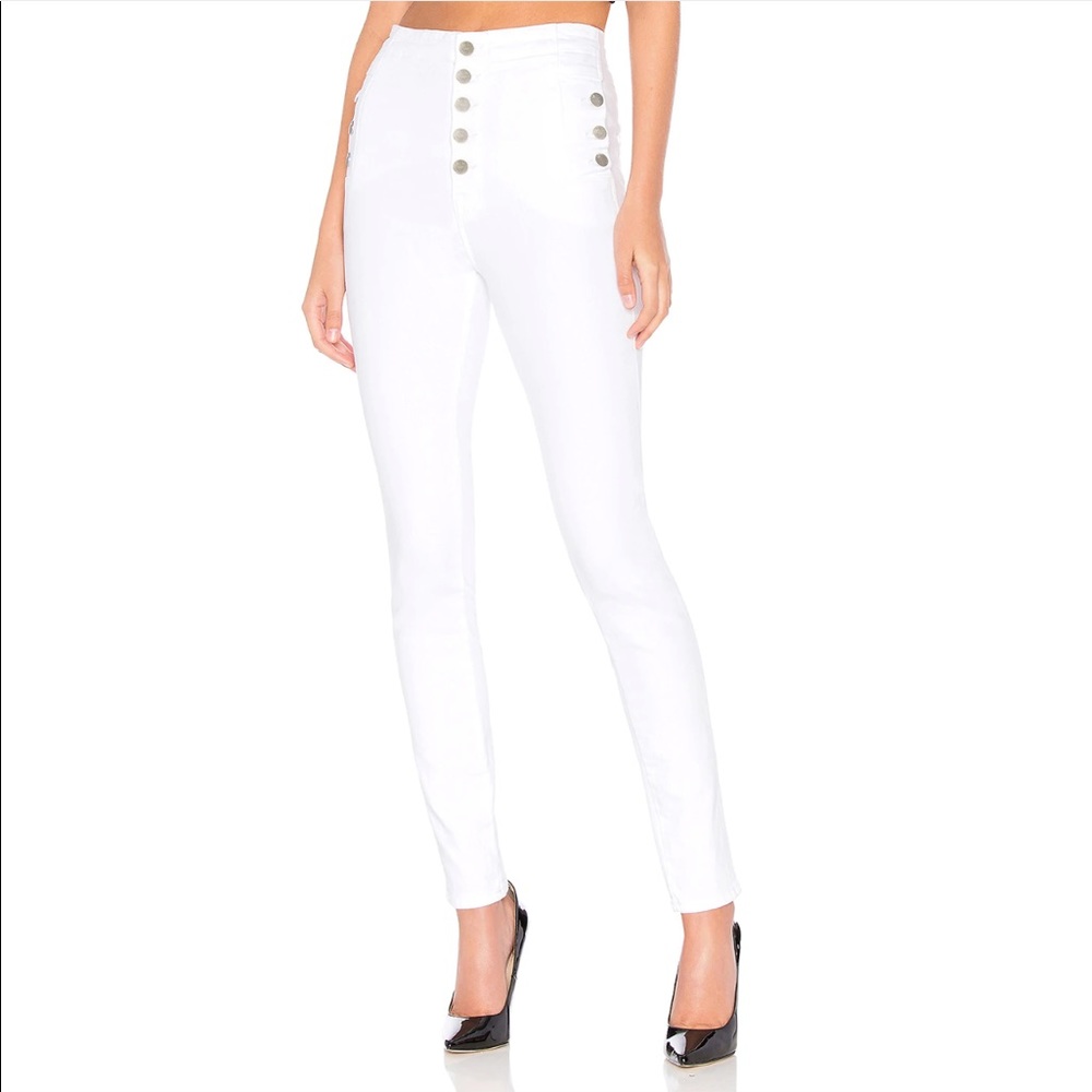 J Brand Natasha Sky High White Skinny Jean